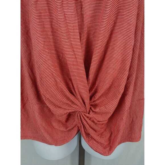 ModCloth Red Stripe Twist Front Sleeveless Tank Top Plus Size 2X - Picture 5 of 7